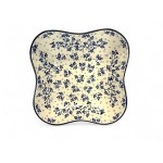 284 Bunzlau Schaal vierkant golf rand 3206X Overige Schalen